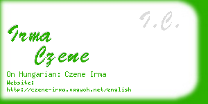 irma czene business card